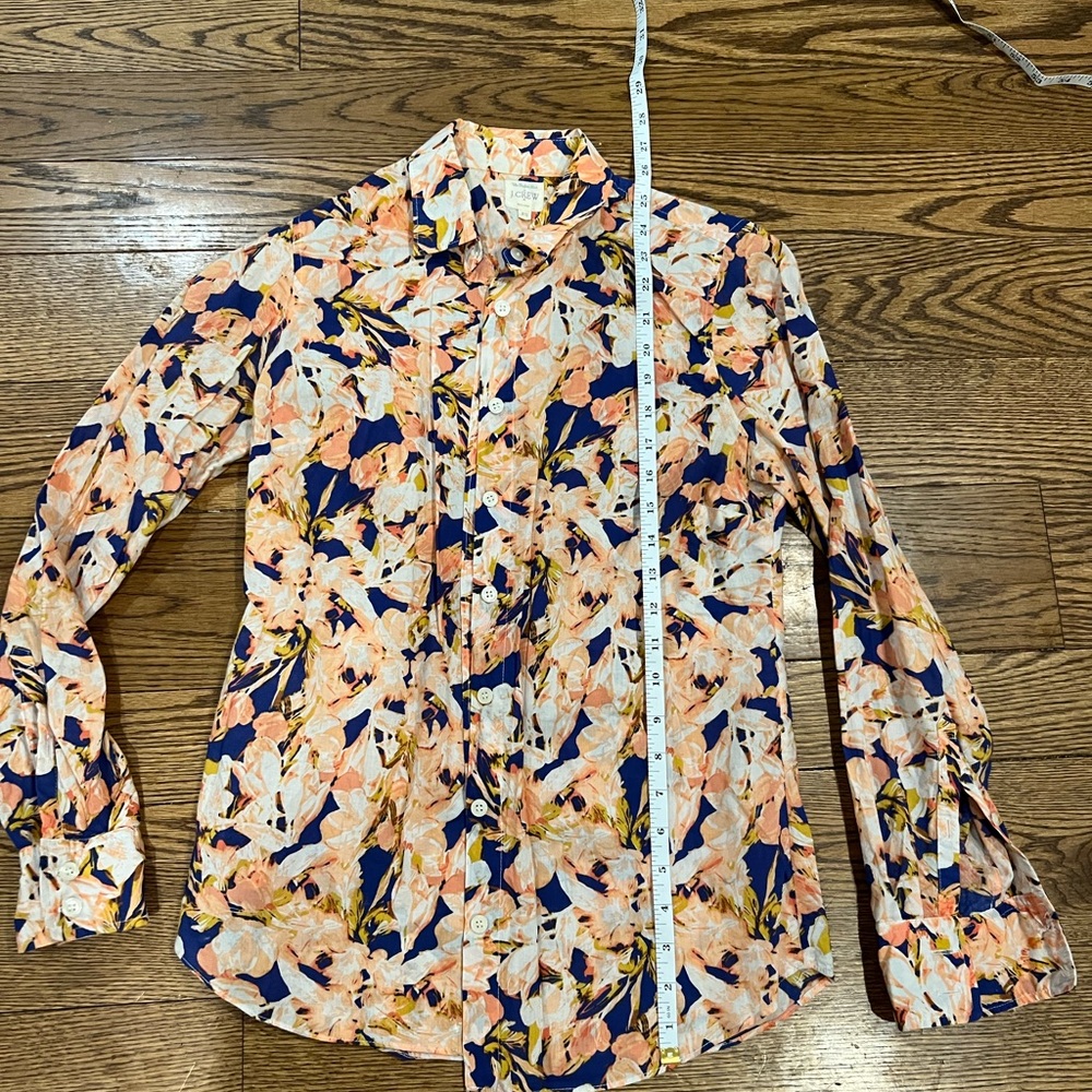 J.Crew Women’s button down floral dress shirt